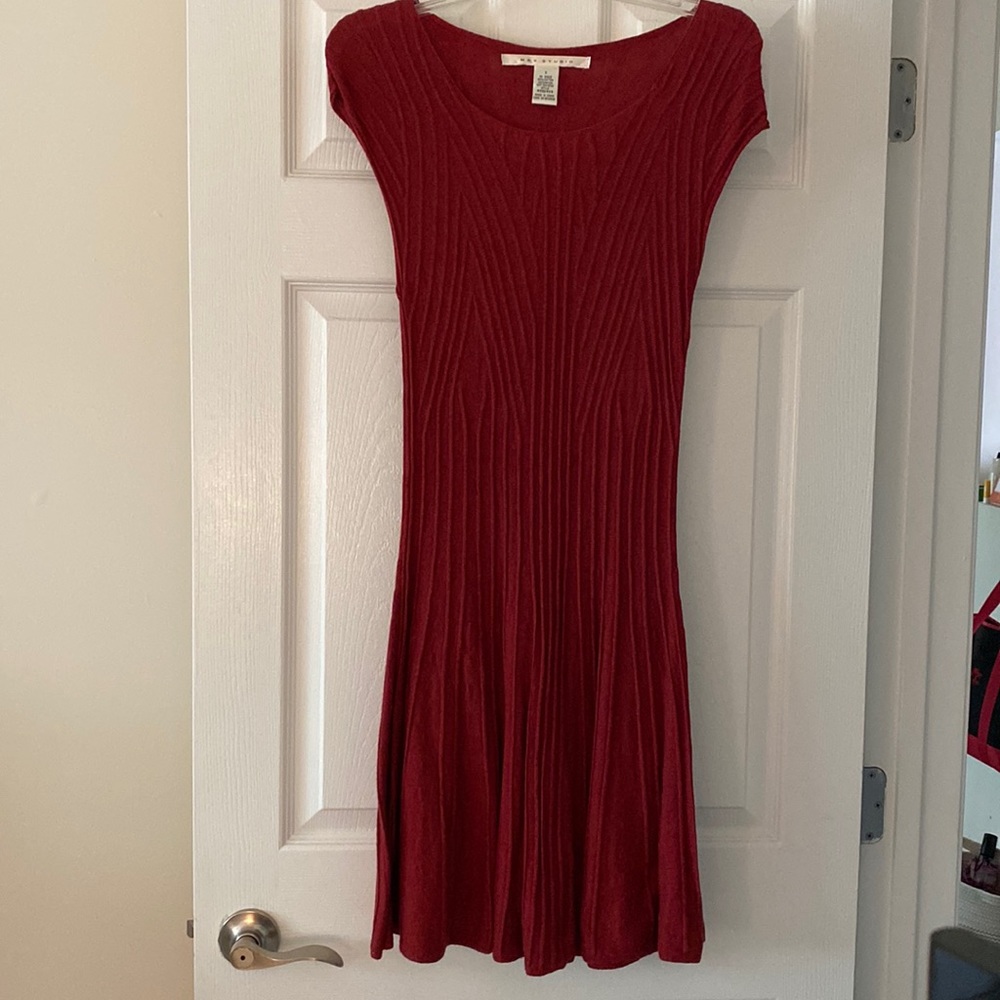 Max Studio Red Sweater Dress